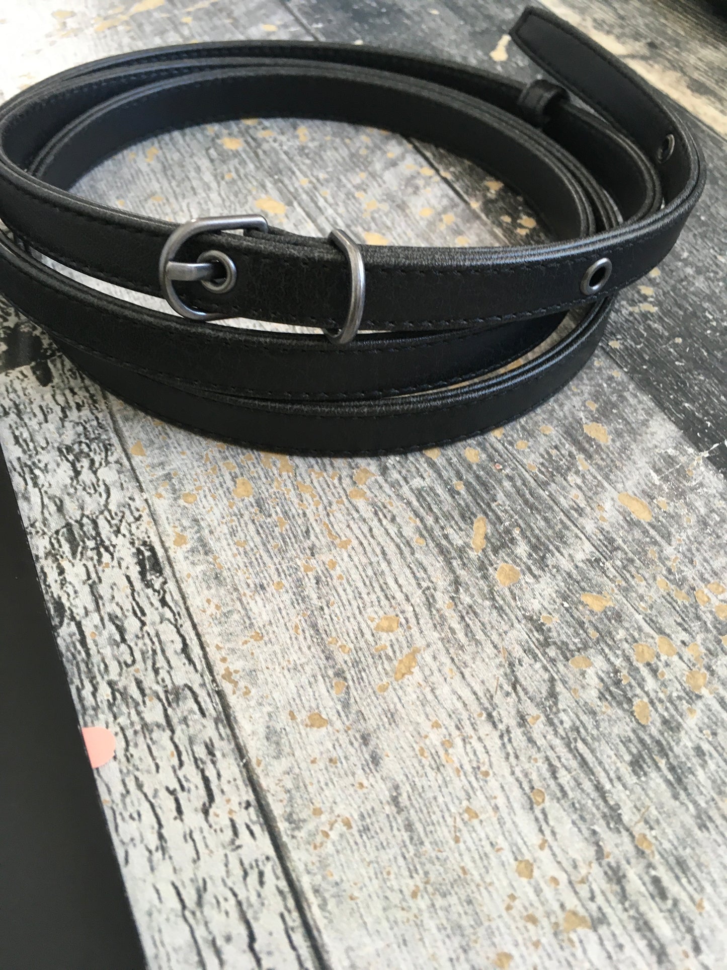 D-ring metal buckle belt