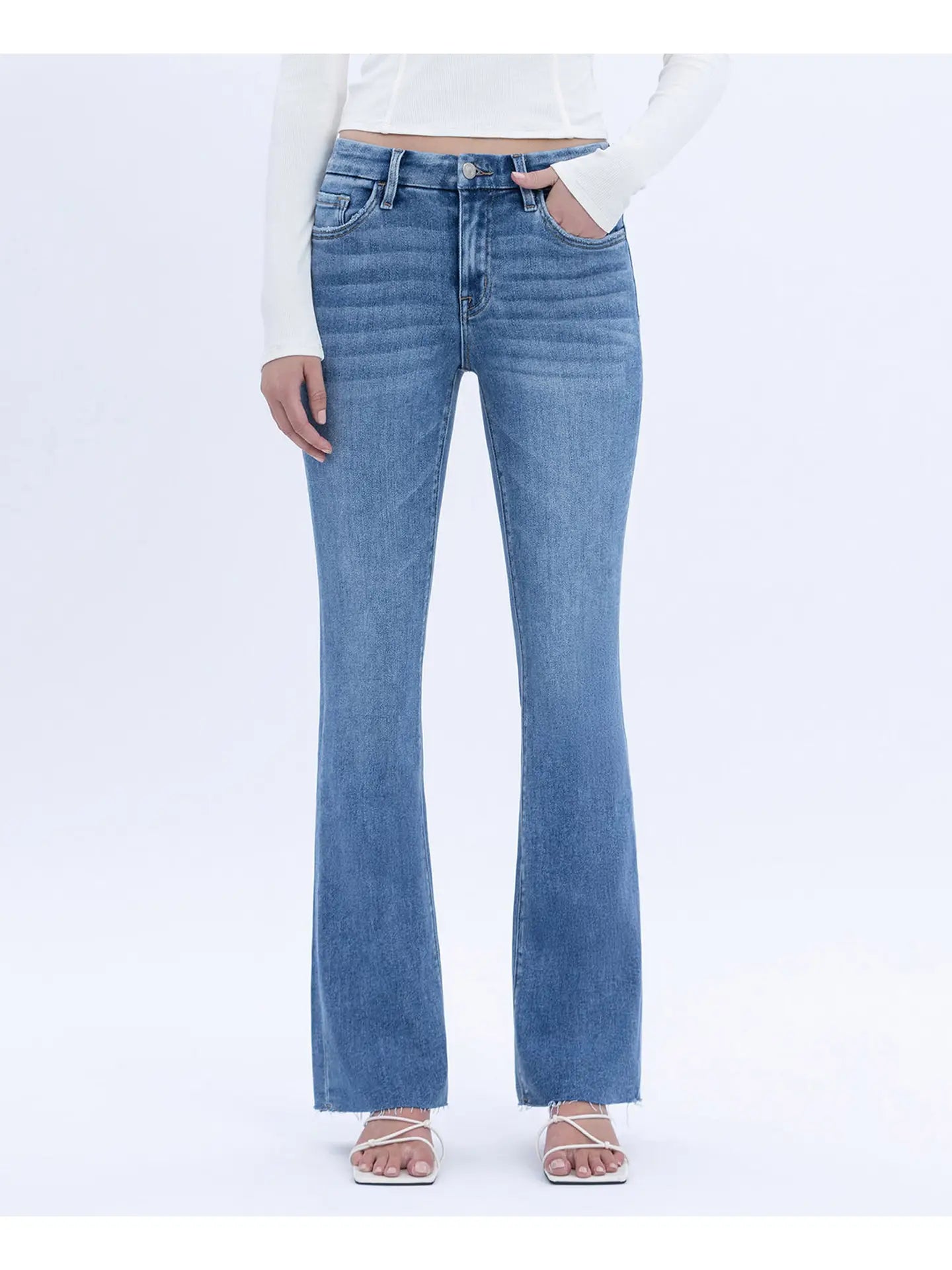 Miranda Mid Rise Bootcut Jeans (Flores Sea)