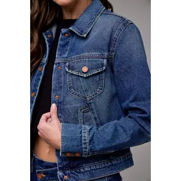 Classic Trucker Jacket (Dark Wash)