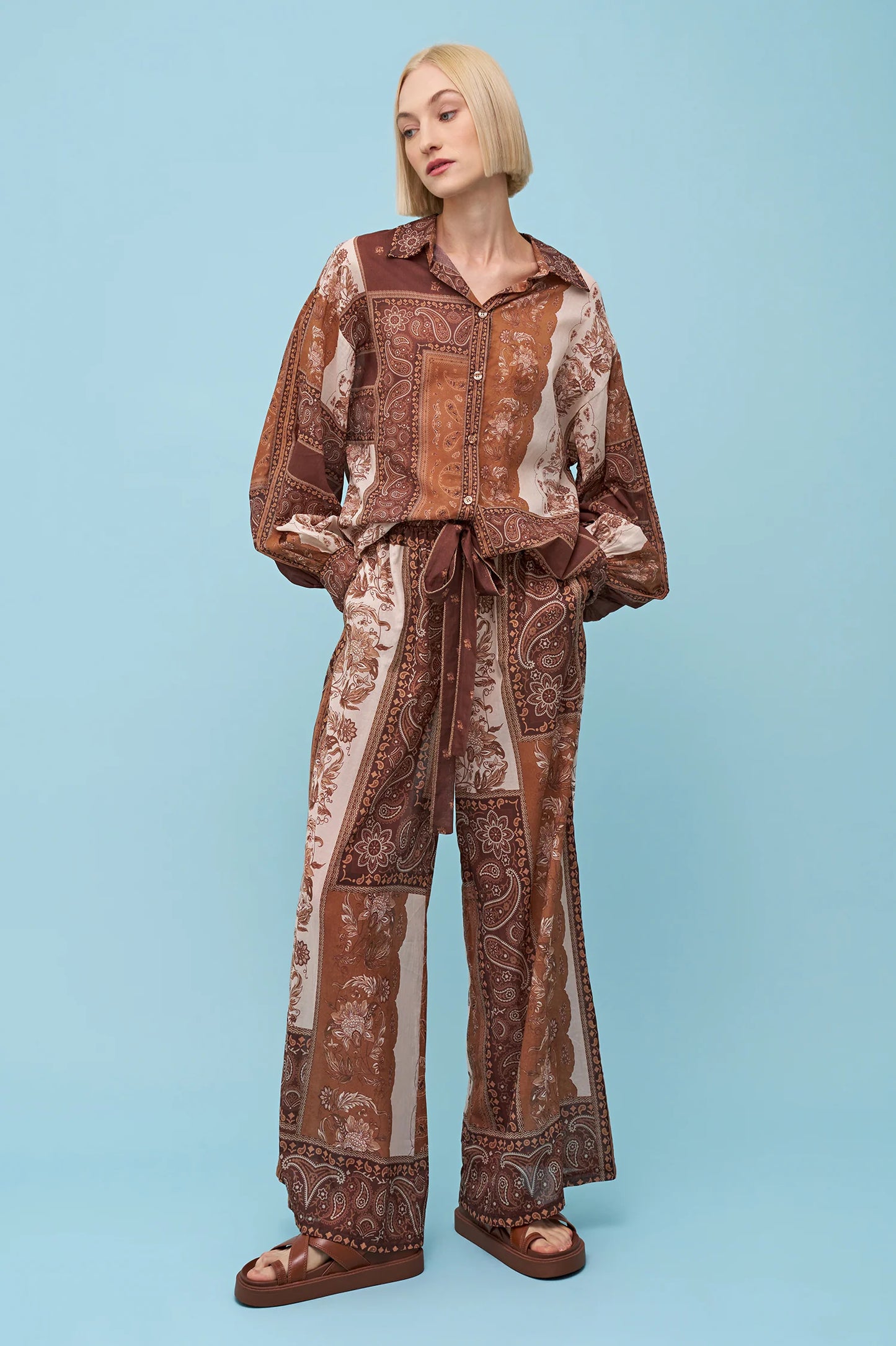 Gemma Pant (Brown Scarf)