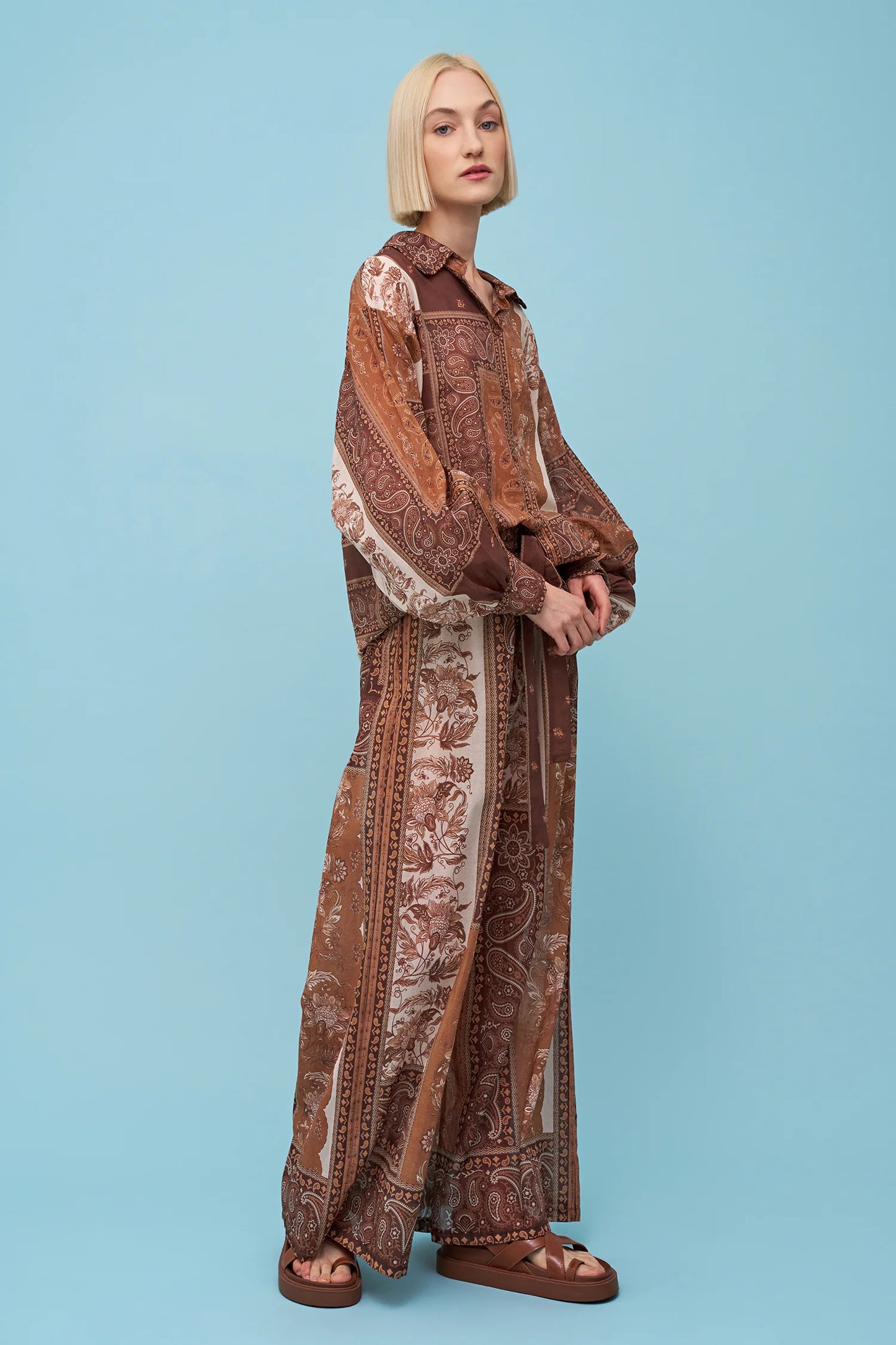 Gemma Pant (Brown Scarf)