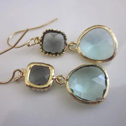 Gold Prasiolite Earrings