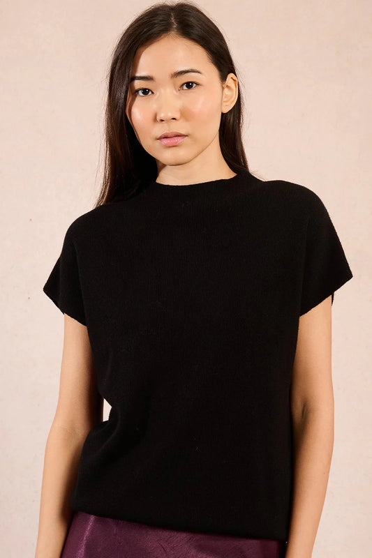 Drop Sleeve Fine Knit Sweater