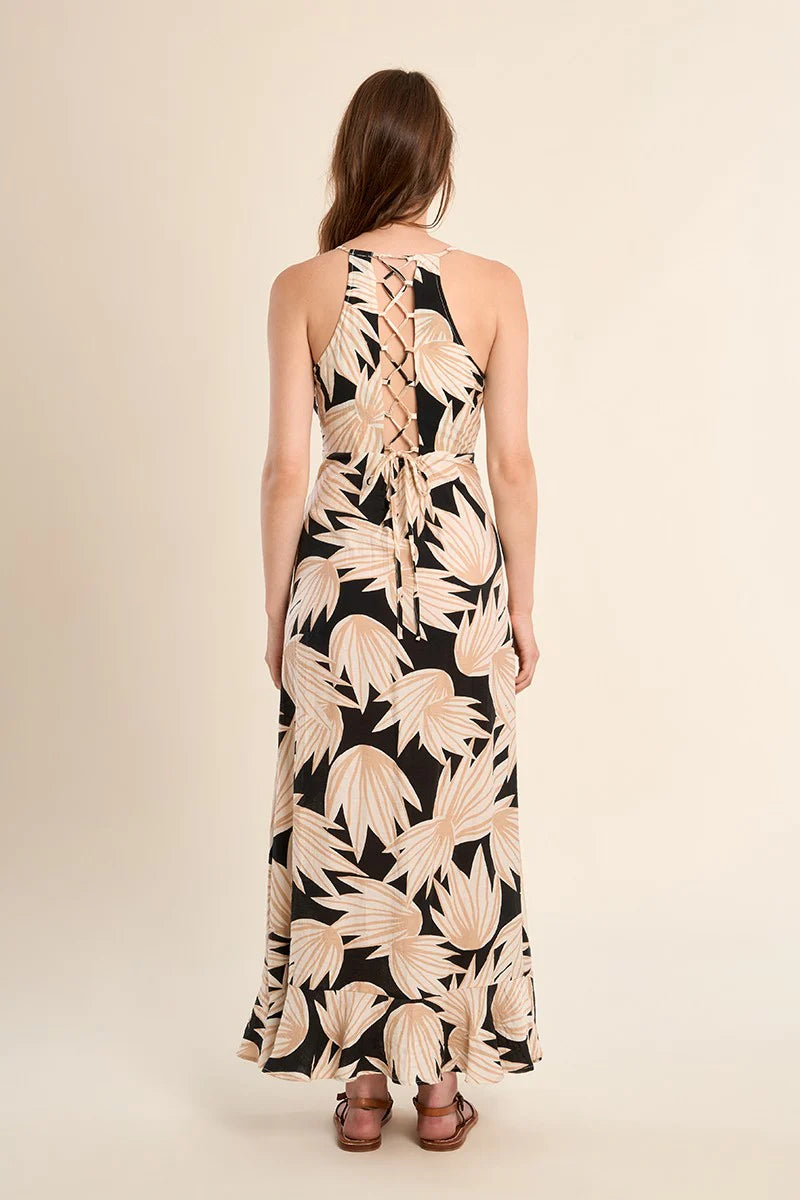 Maxi dress, with floral print