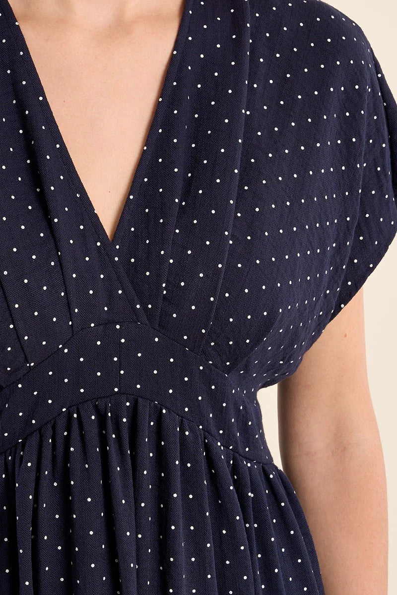 Long polka dot dress