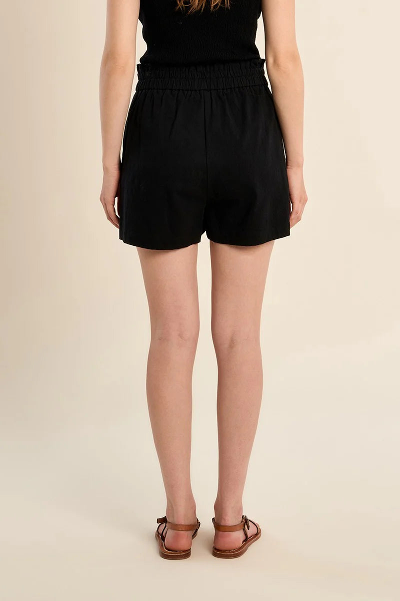LADIES WOVEN SHORTS (Black)