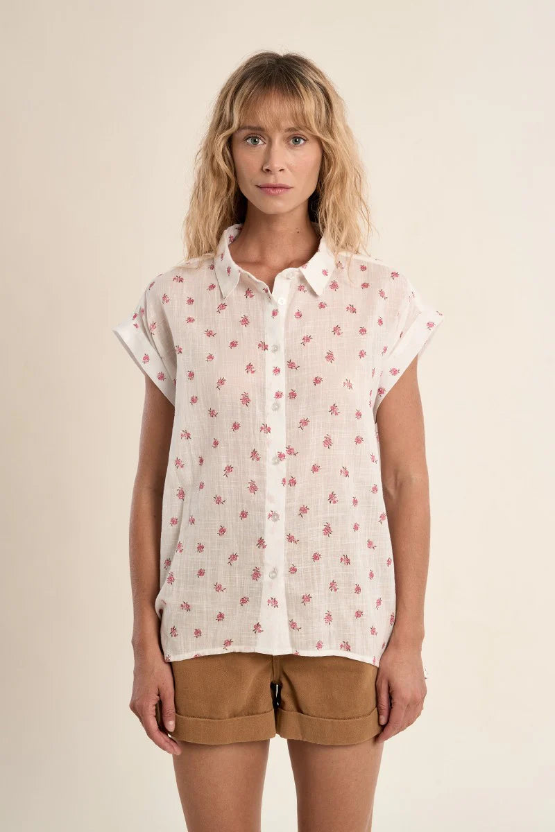 Cotton blouse, floral