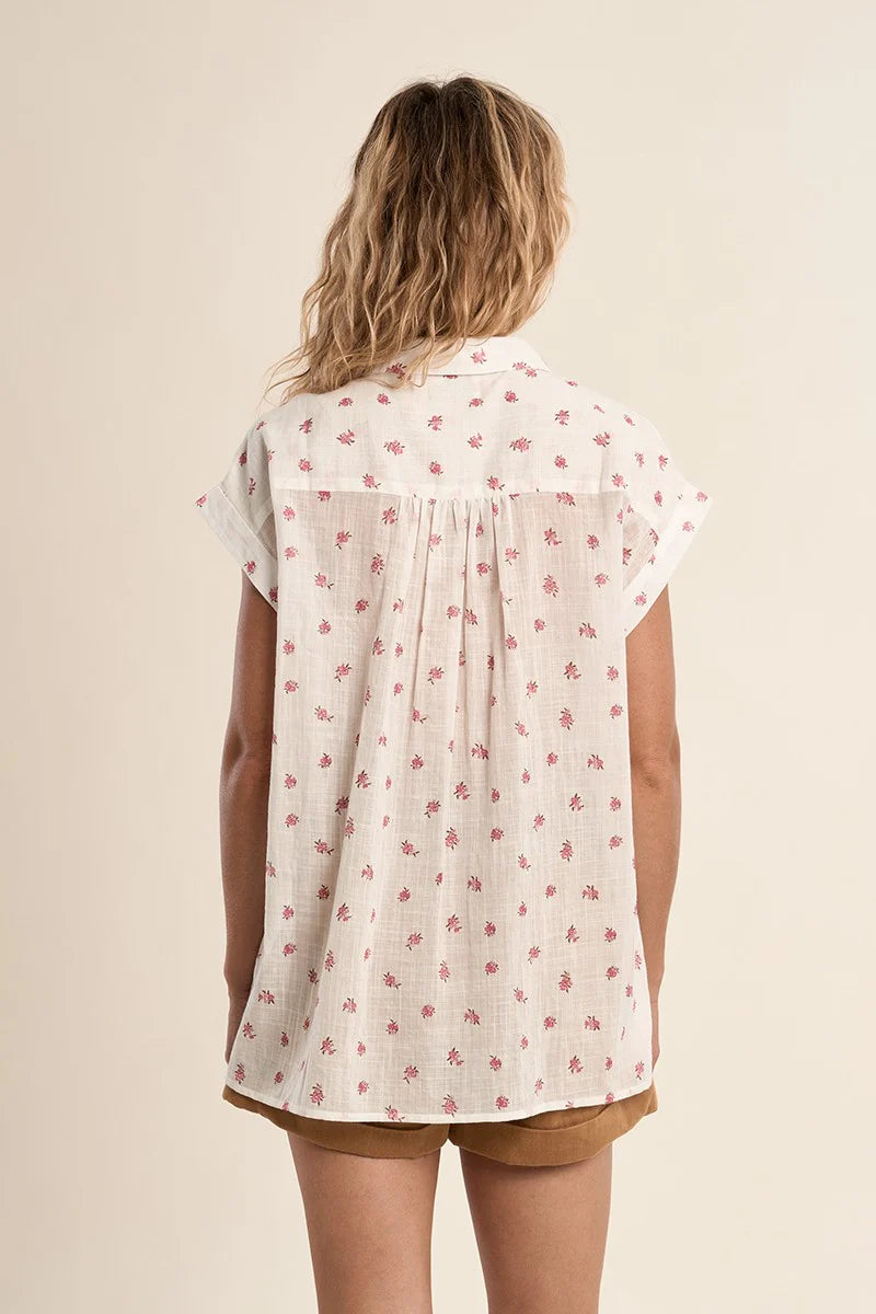 Cotton blouse, floral