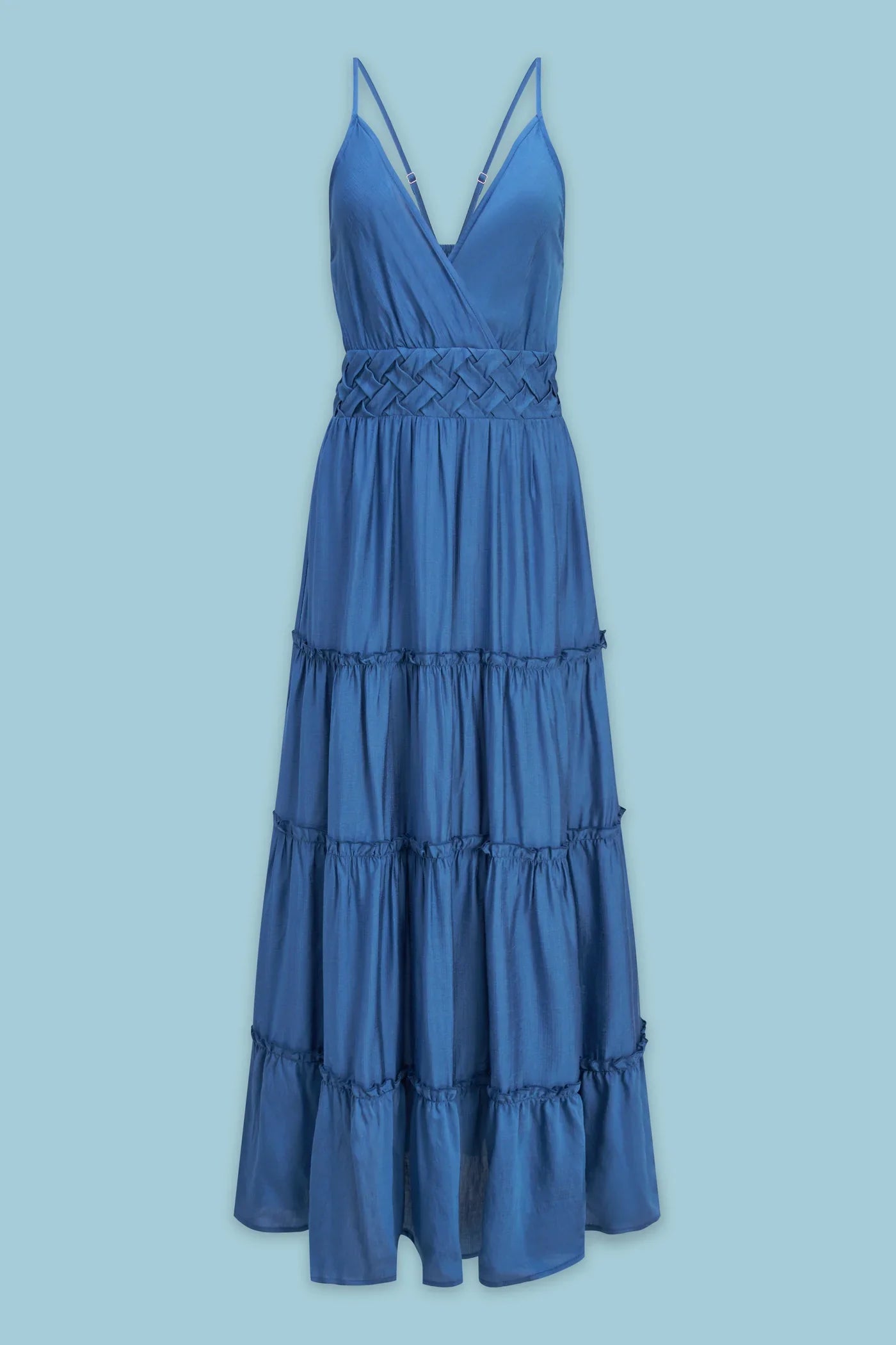 Astrid Tiered Sundress / Cerulean Blue