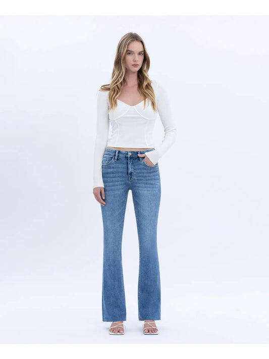 Miranda Mid Rise Bootcut Jeans (Flores Sea)