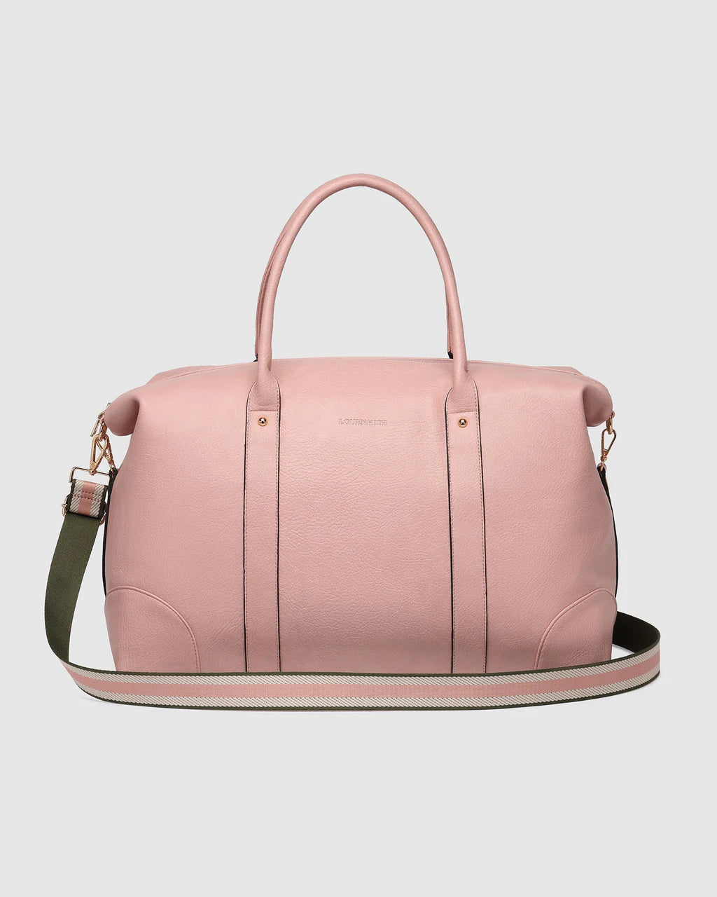 Alexis Stripe Weekender Travel Bag (Blush)