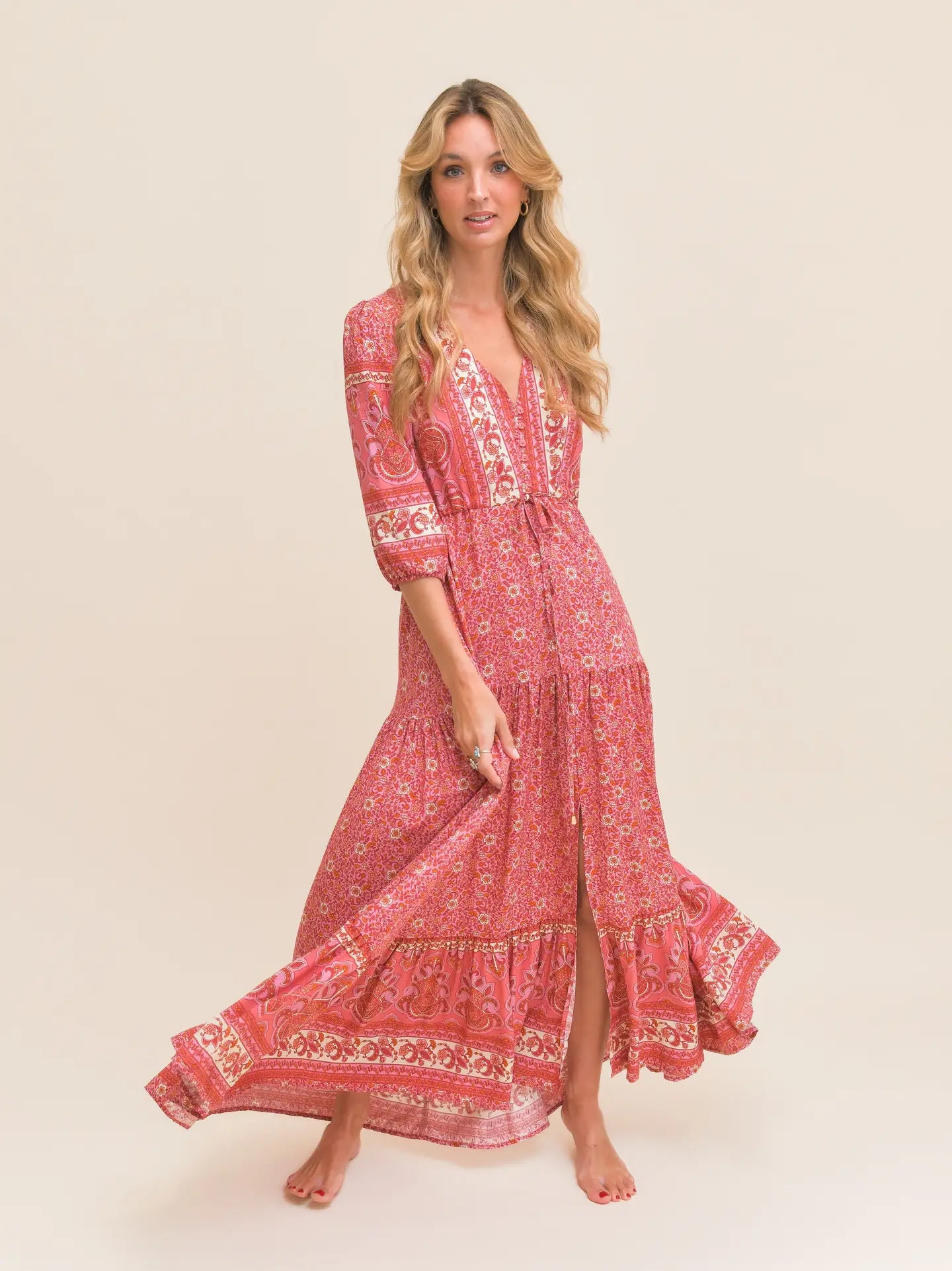 Tessa Maxi Dress ( Strawberries & Cream)