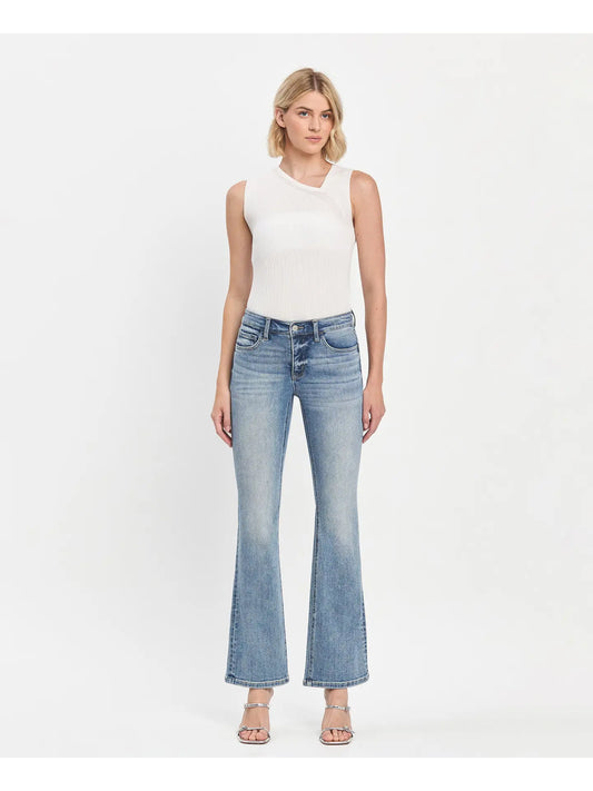 Miranda Mid Rise Bootcut Jeans (Futuristic)