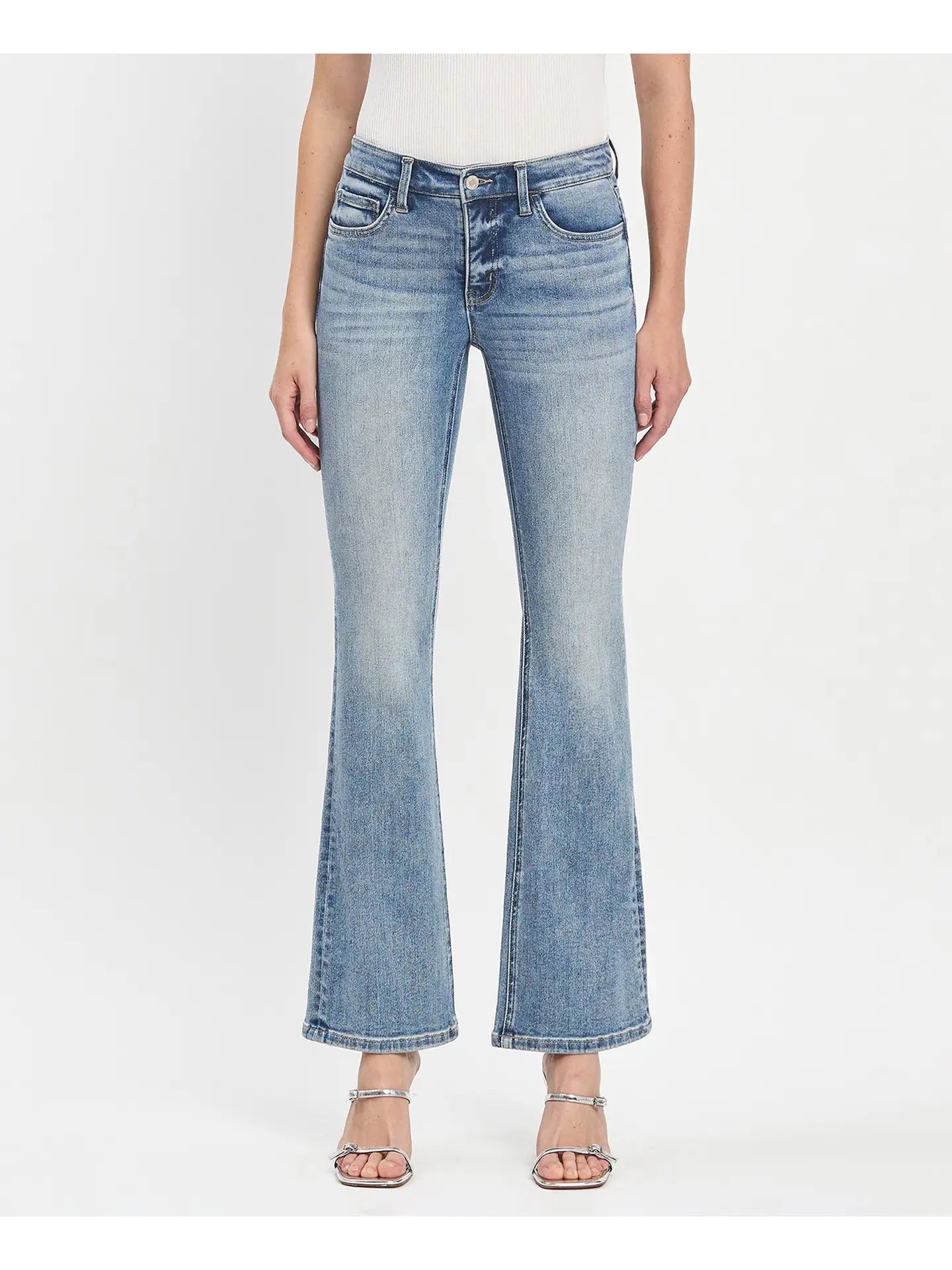 Miranda Mid Rise Bootcut Jeans (Futuristic)