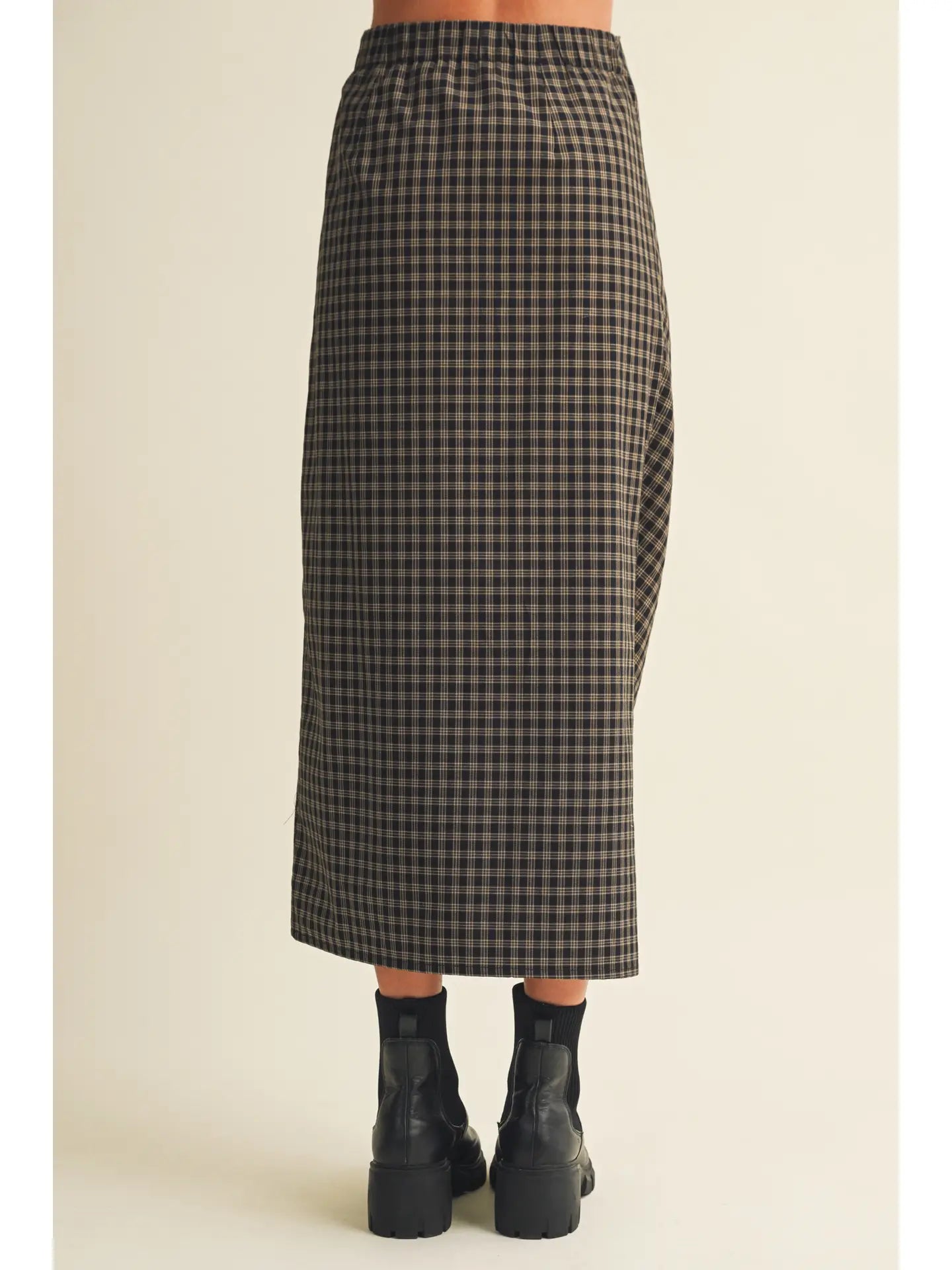 Asymmetric Drape Midi Skirt