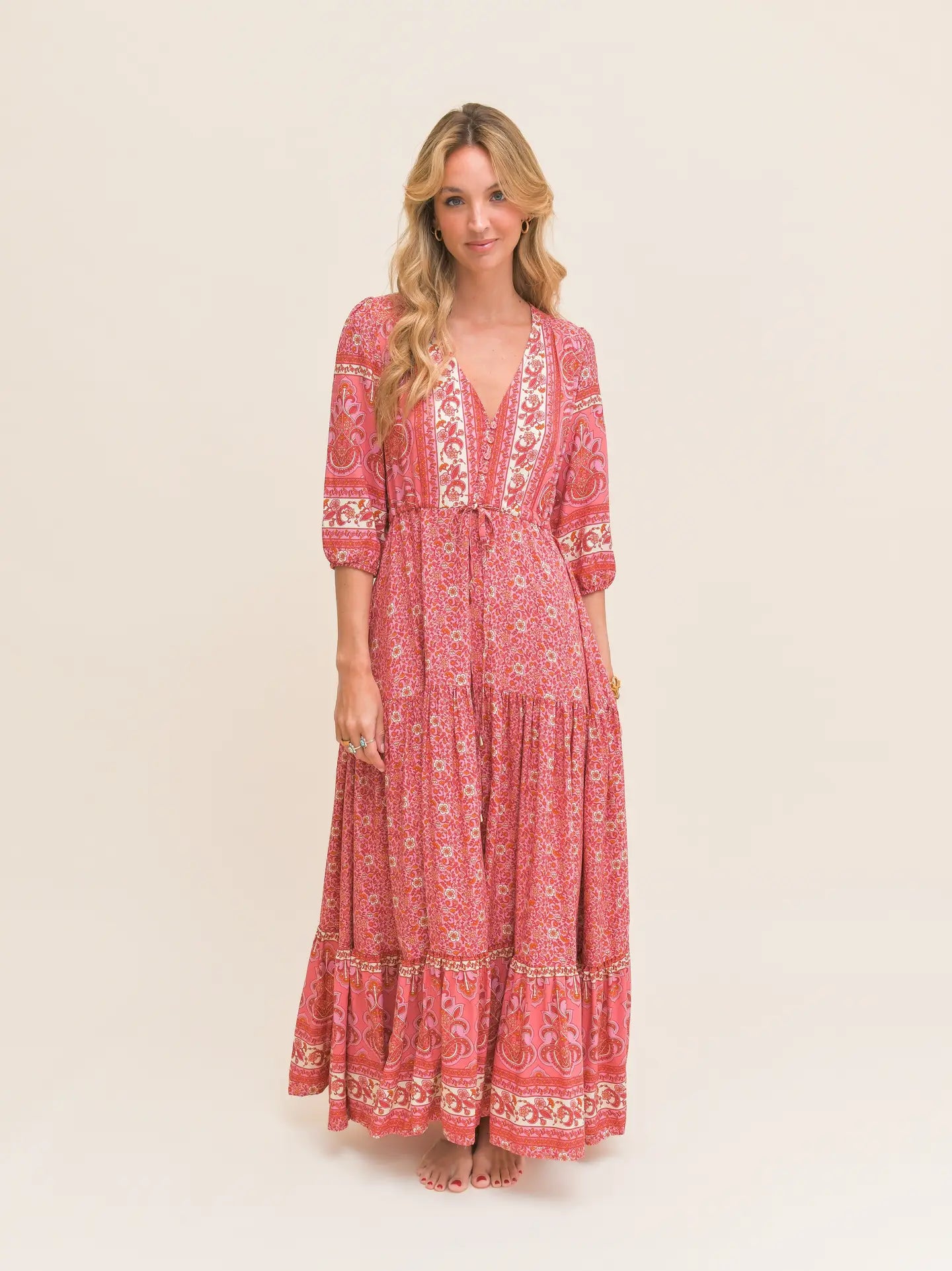 Tessa Maxi Dress ( Strawberries & Cream)
