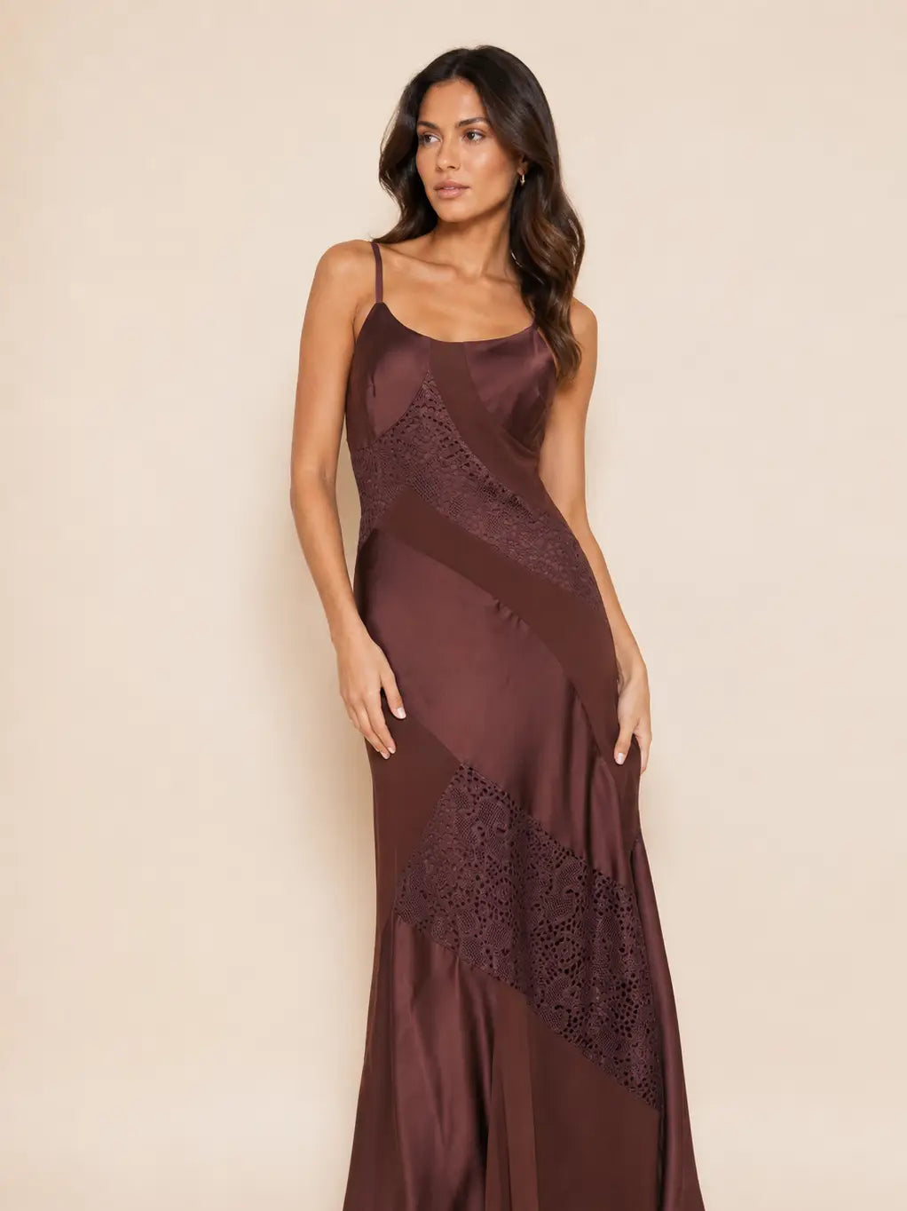 Crochet Patchwork Maxi Slip Dress