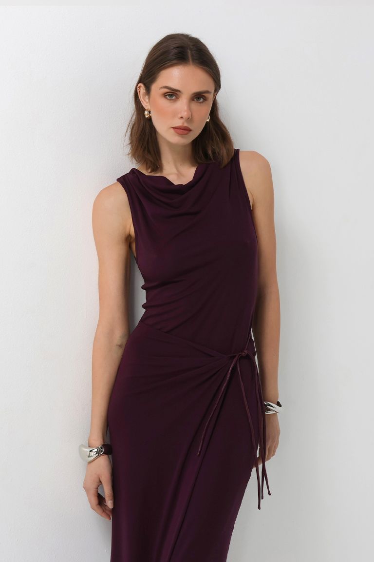 Evelina Maxi Dress (Plum)