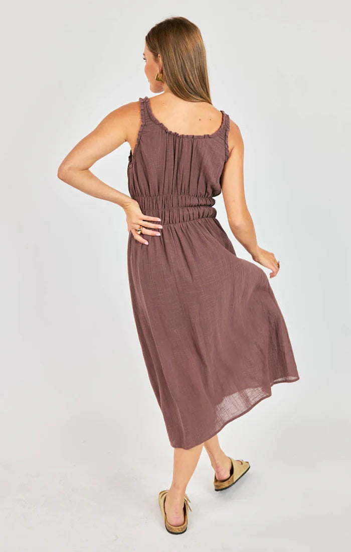 So Cal Midi Dress (Chocolate)