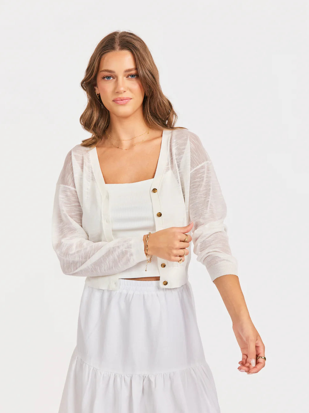 Evie Button Front Cardigan