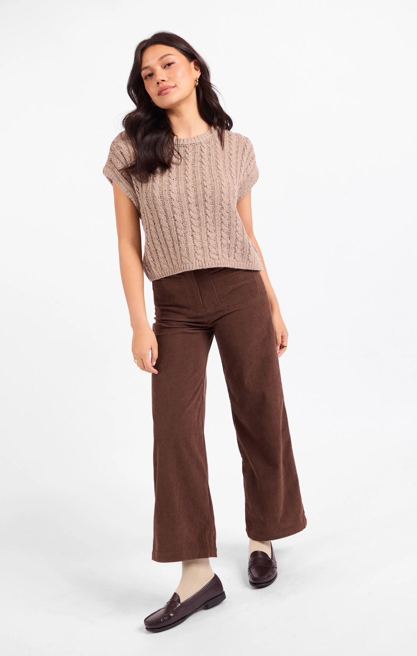 Effortless Cable Knit Sweater Tank