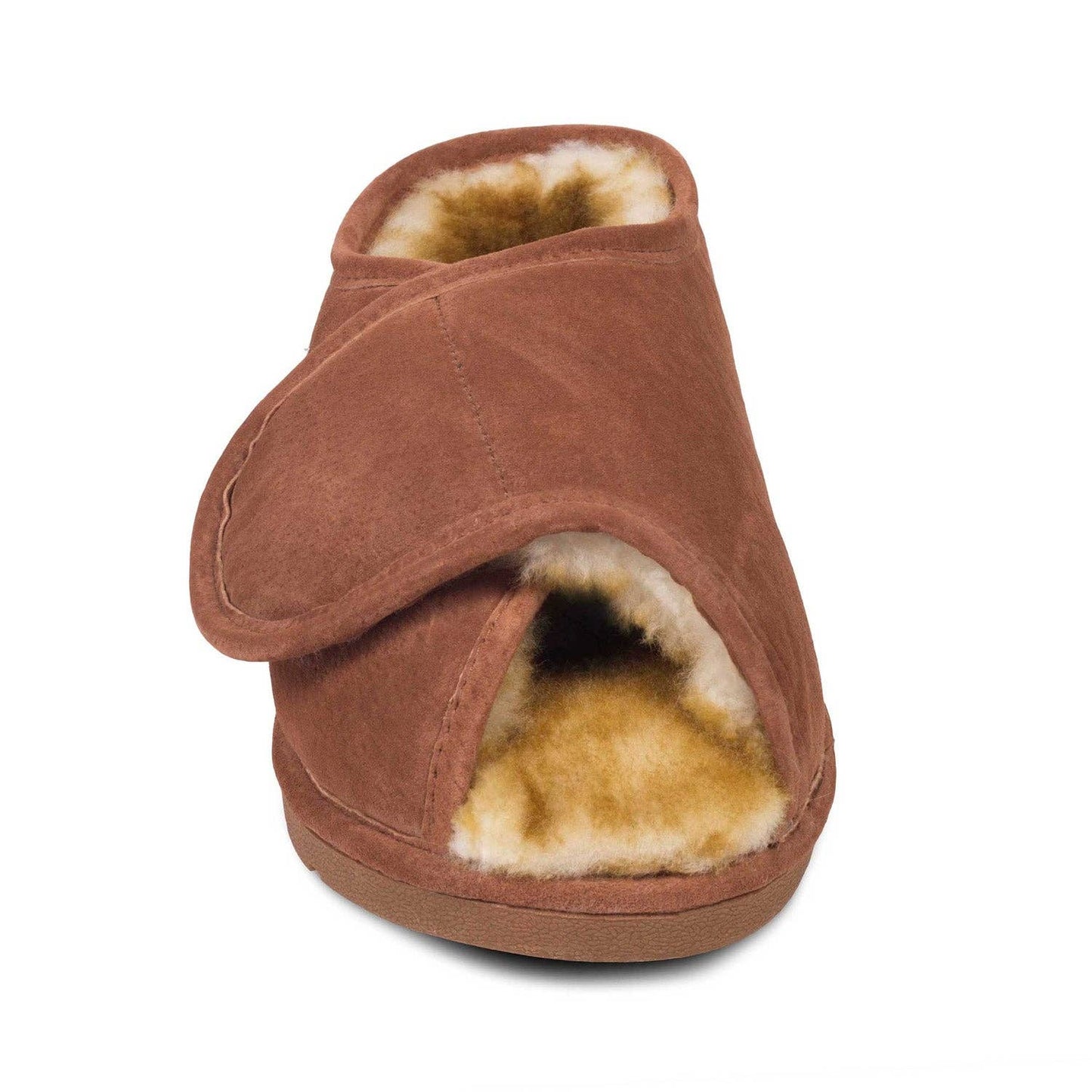 Medical Wrap With Back Slippers - Chestnut