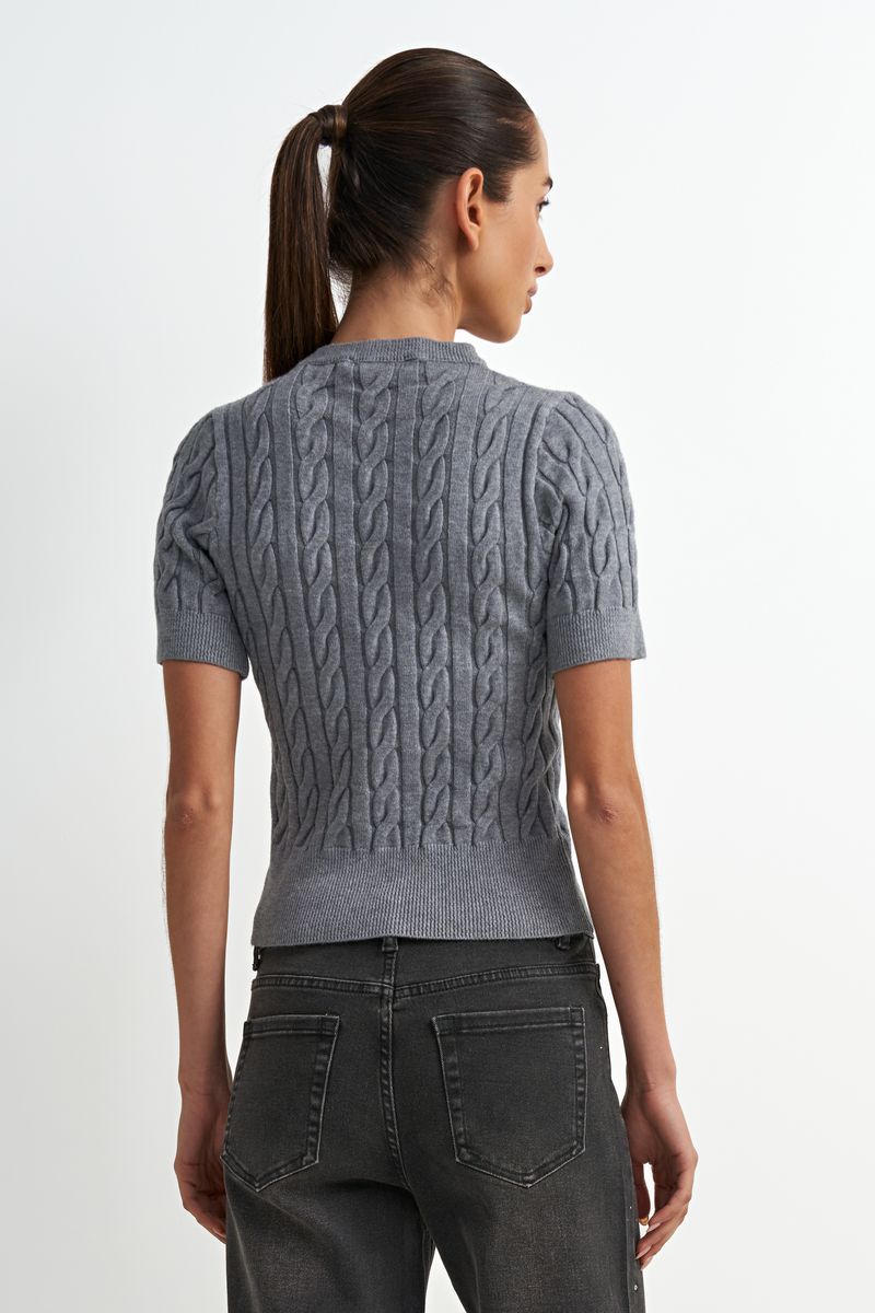 Astrid Short Sleeve Knit Sweater