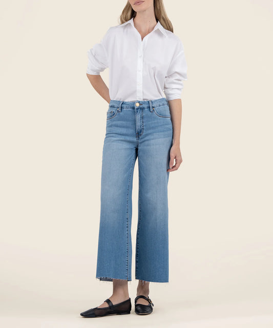 Meg High Rise Wide Leg Raw Hem (Deference)