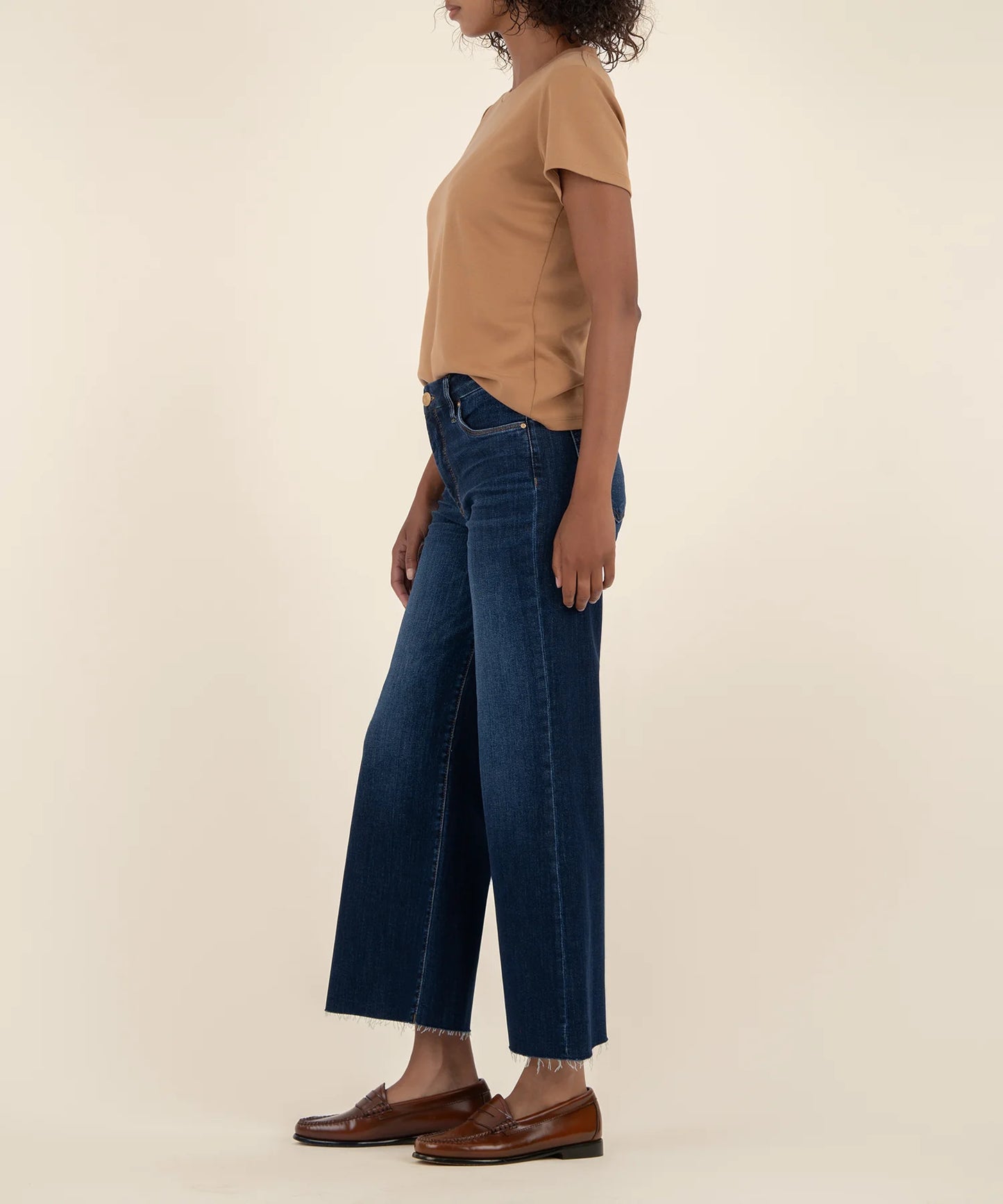 Meg High Rise Wide Leg Raw Hem (Innoxious)