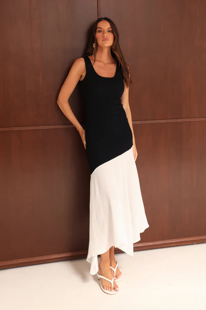 Kaisha Maxi Dress | Black/White