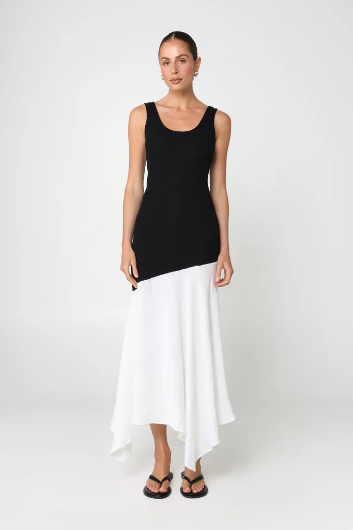 Kaisha Maxi Dress | Black/White