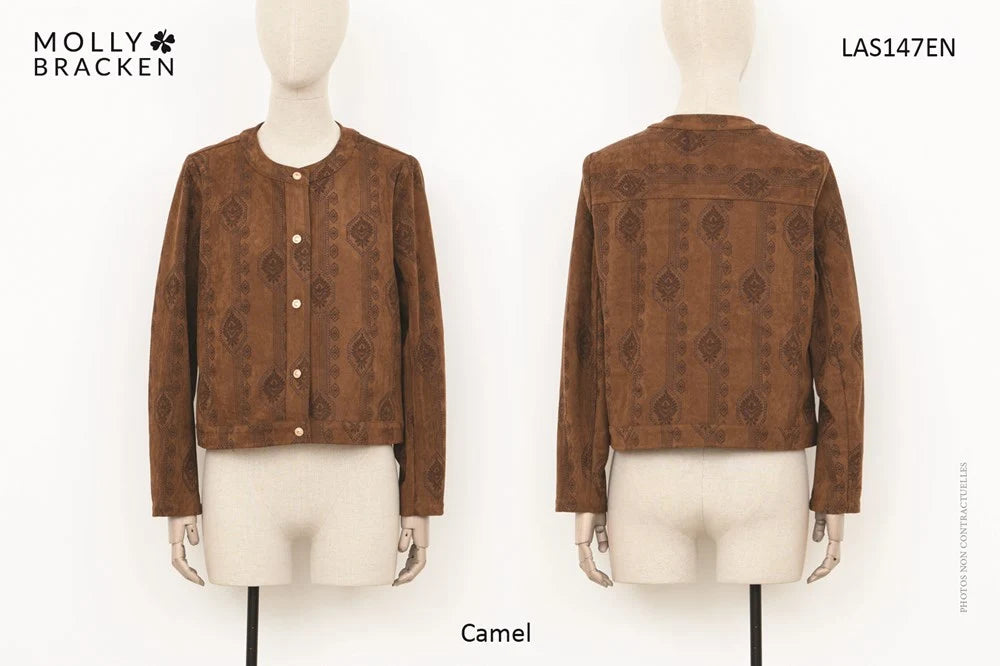 Bohemain Suede Jacket (Camel)