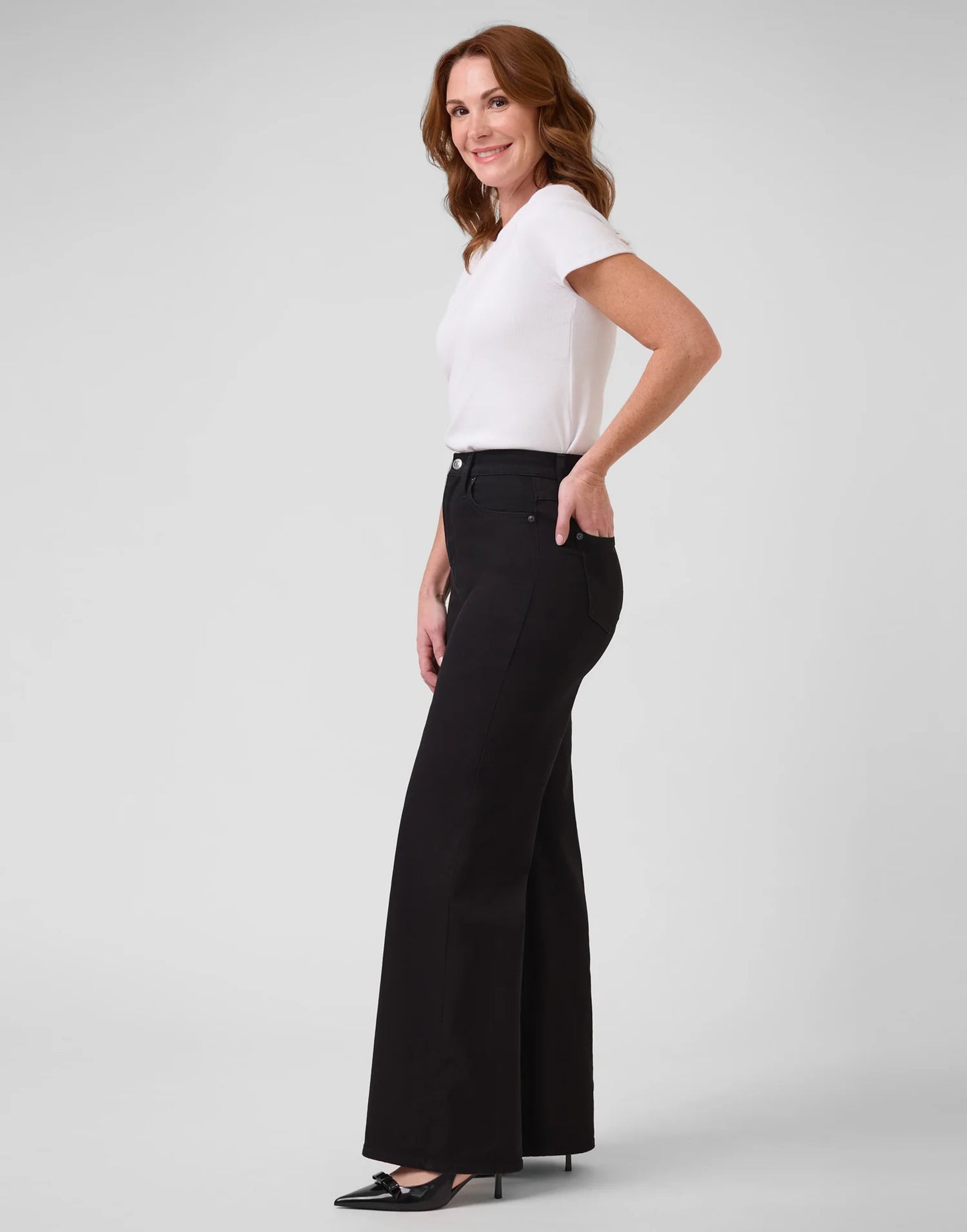 Lily Wide Leg Jeans - Black