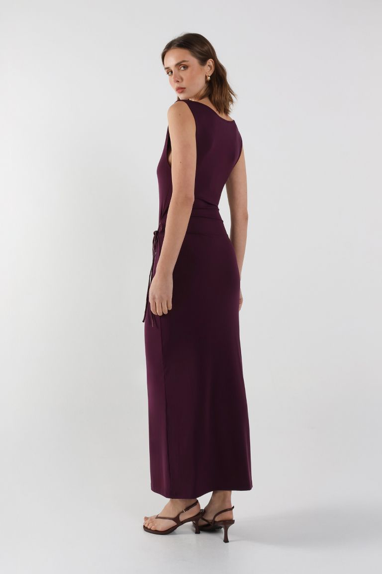 Evelina Maxi Dress (Plum)