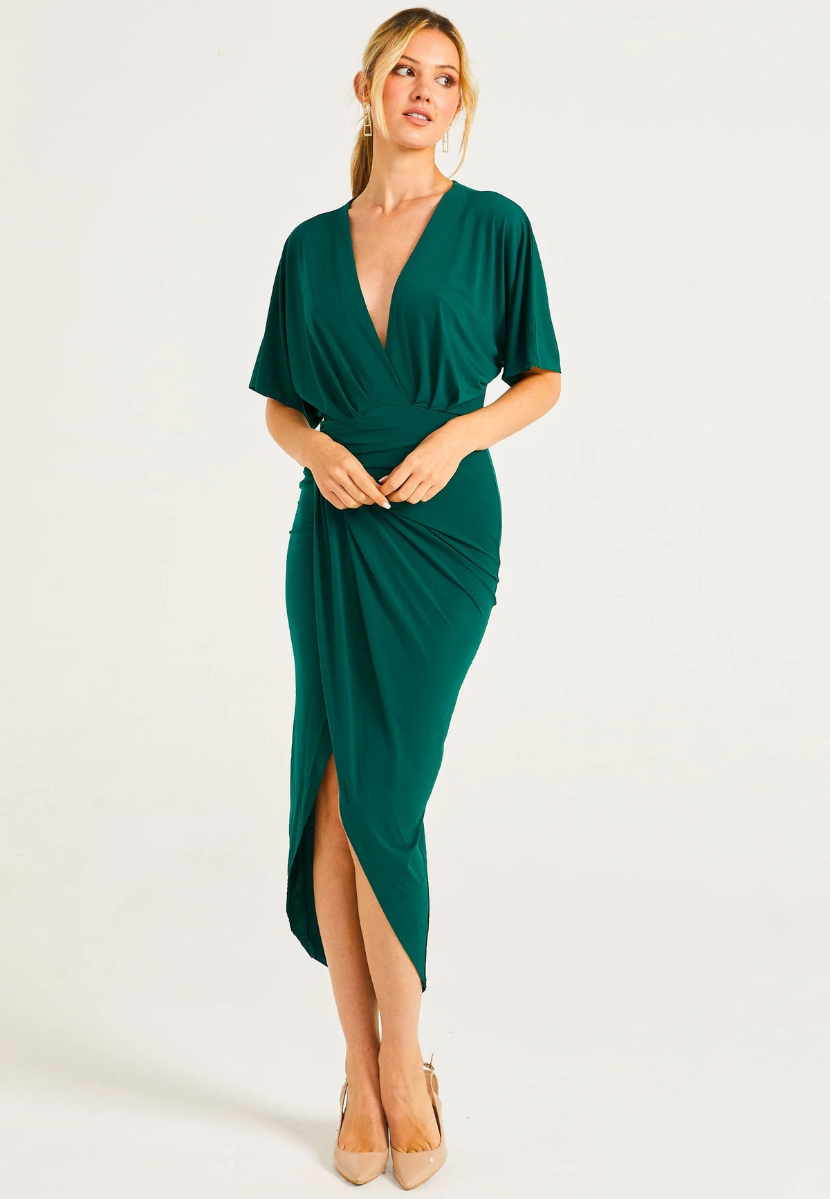 Cedar Angel Sleeve wrap dress