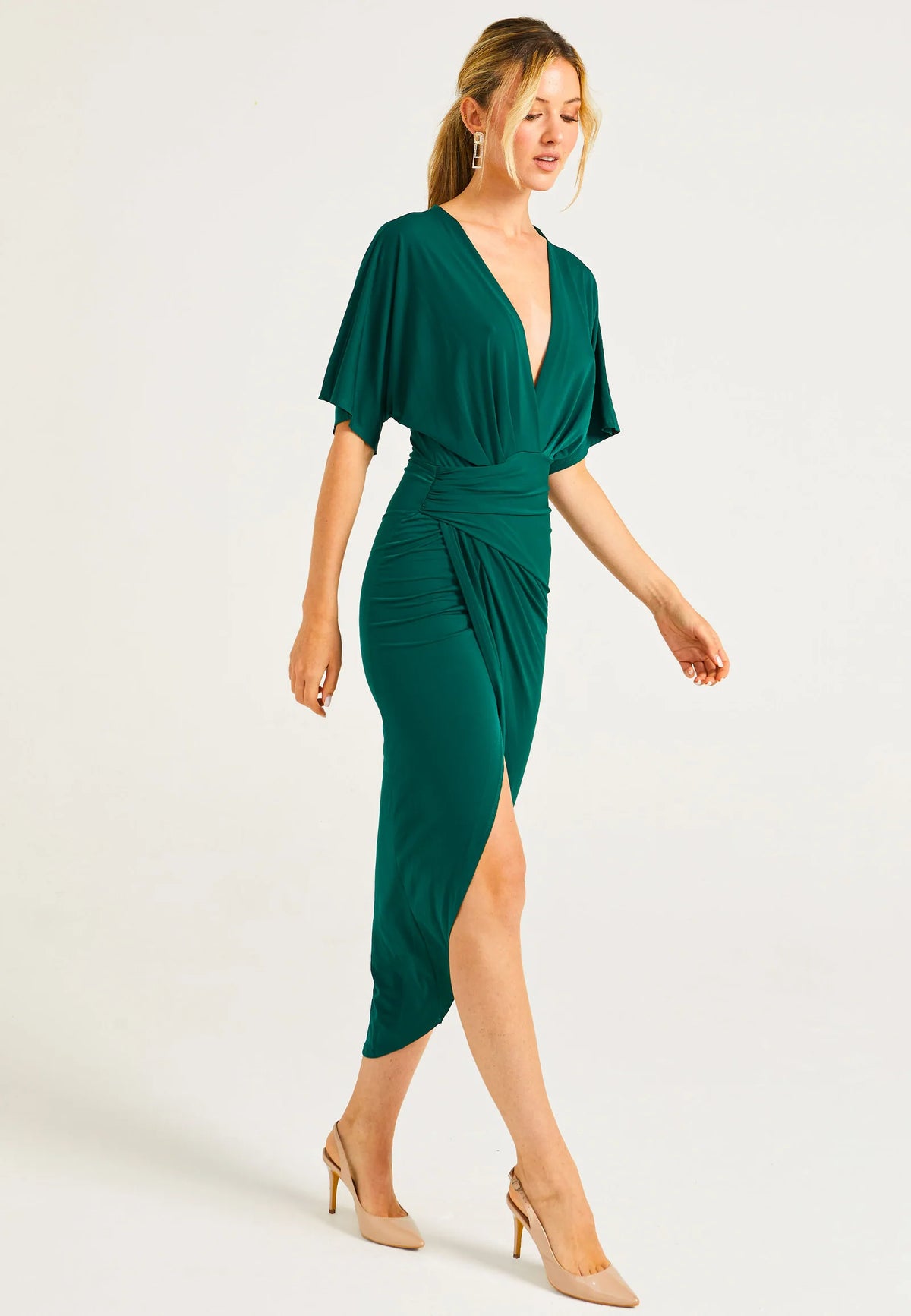 Cedar Angel Sleeve wrap dress