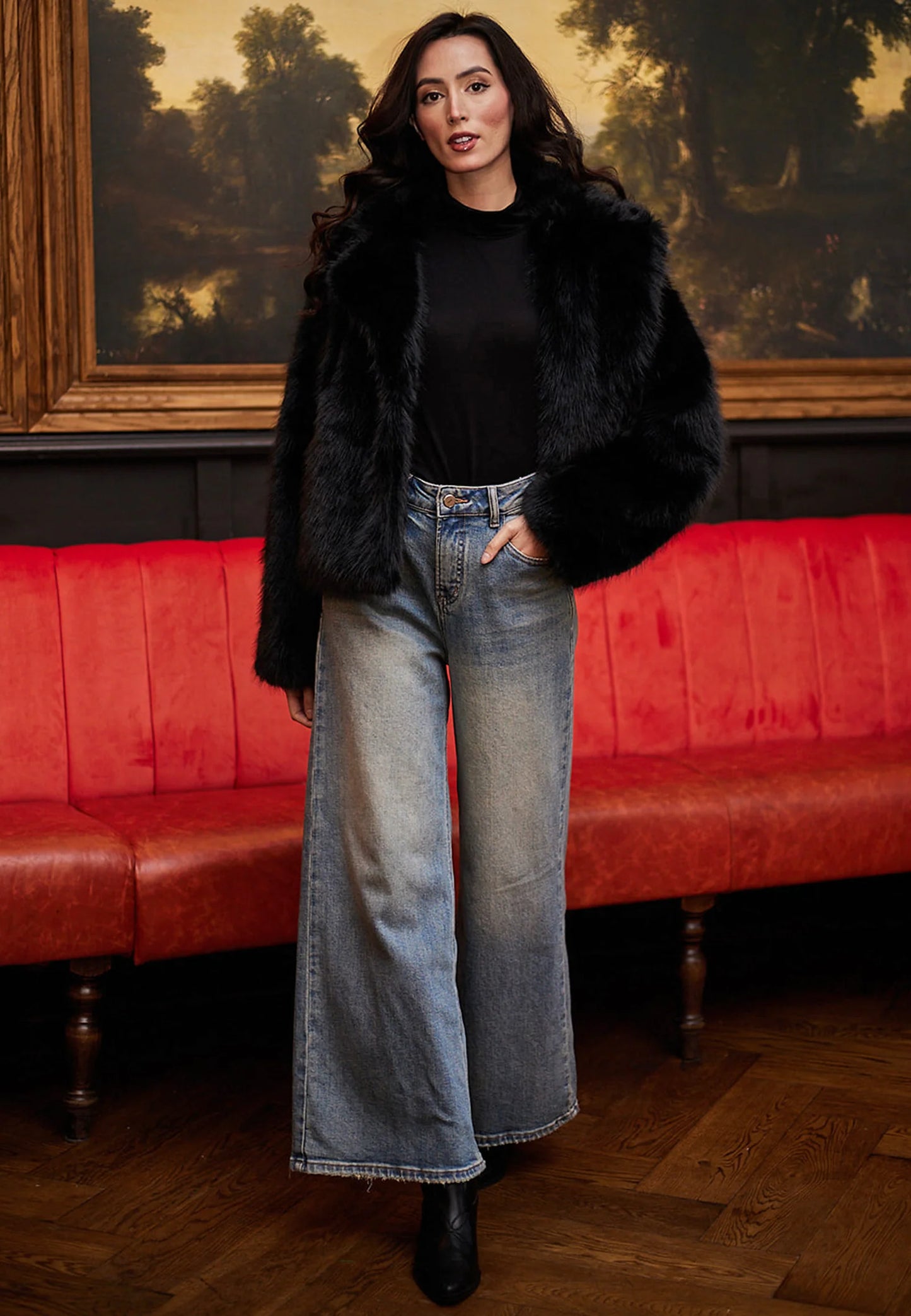 Ruislip Faux Fur Short Coat