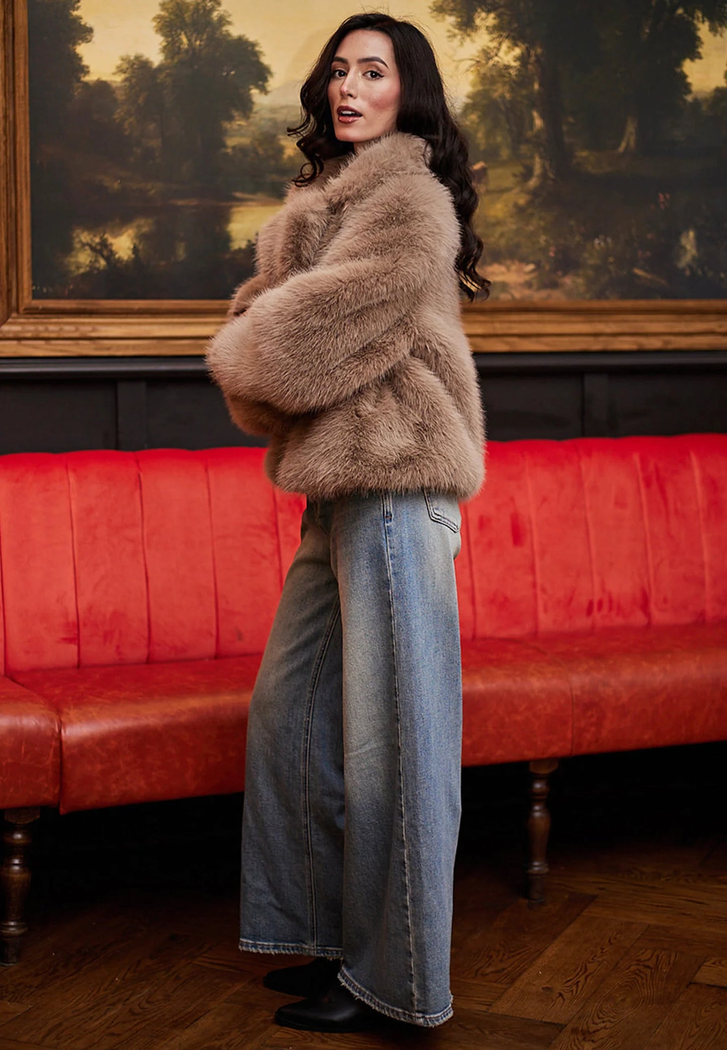 Ruislip Faux Fur Short Coat