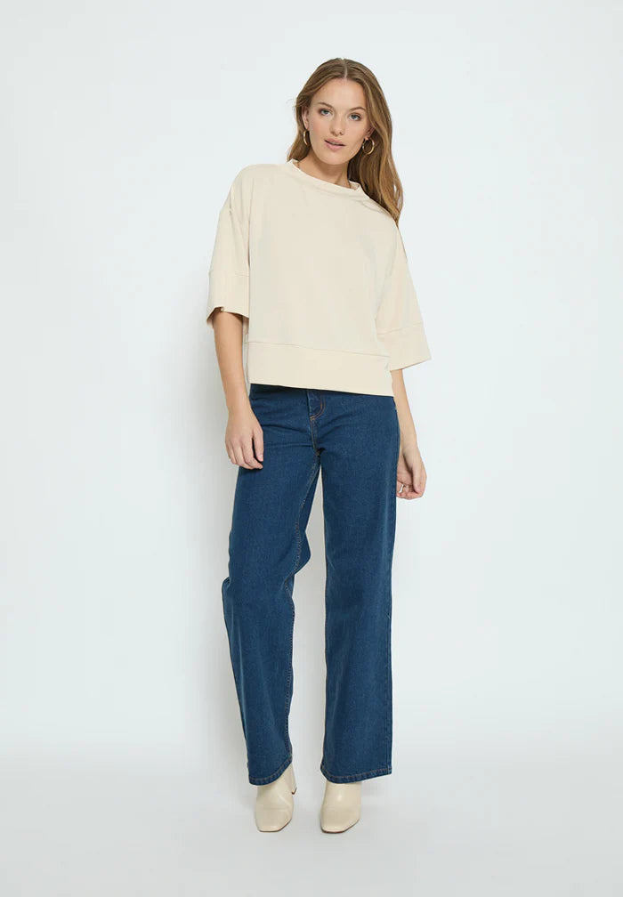 Dicette Half Sleeve Blouse - Sandshell