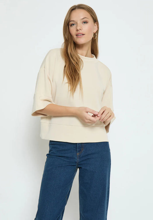 Dicette Half Sleeve Blouse - Sandshell