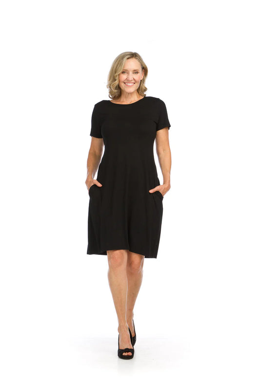 Bamboo Knit T-shirt Dress with Pockets.