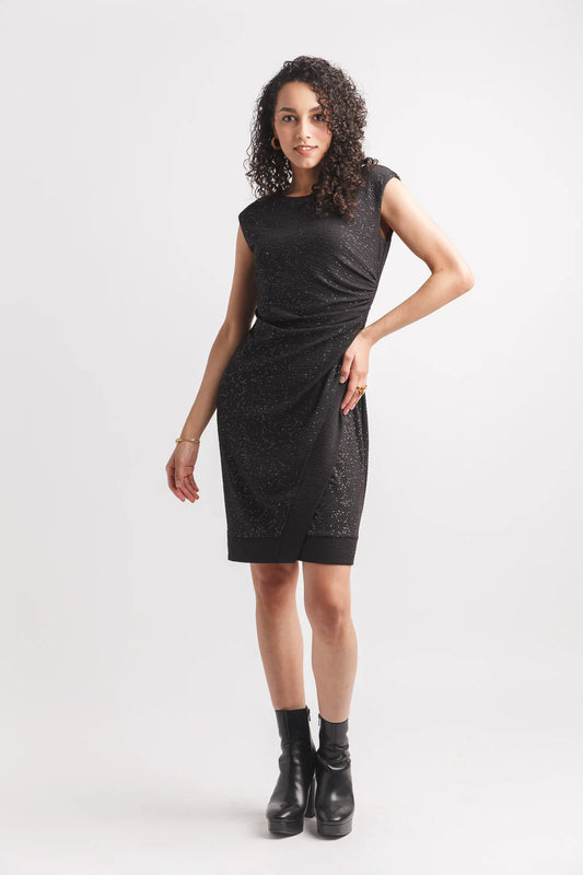 Sparkle Sleeveless Stretch Dress (Black)