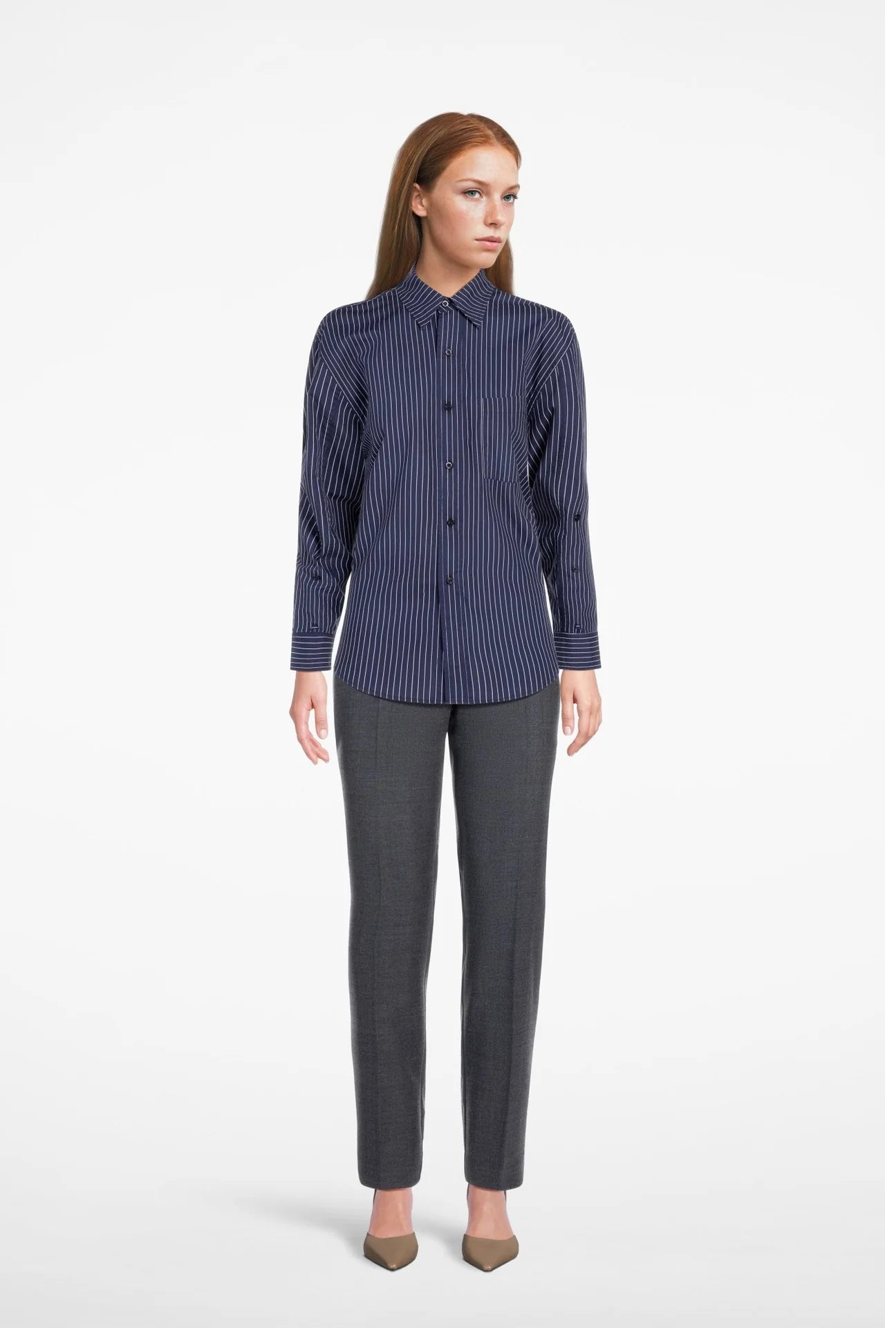 AM to PM Boyfriend Shirt (Coastal Navy)