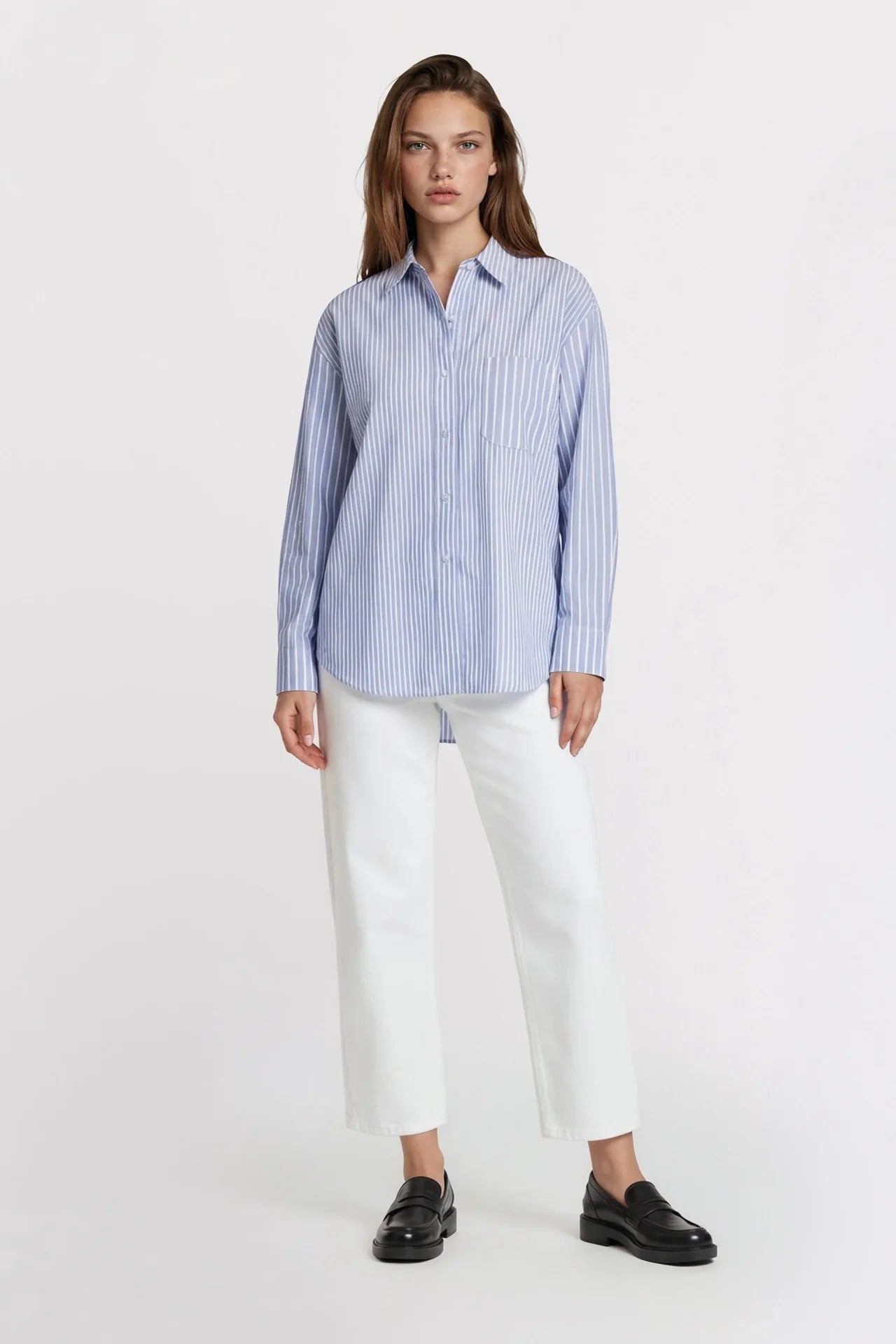 The Am To Pm Stripes Boyfriend Shirt