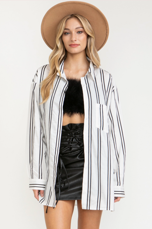 Striped Button Down Shirt