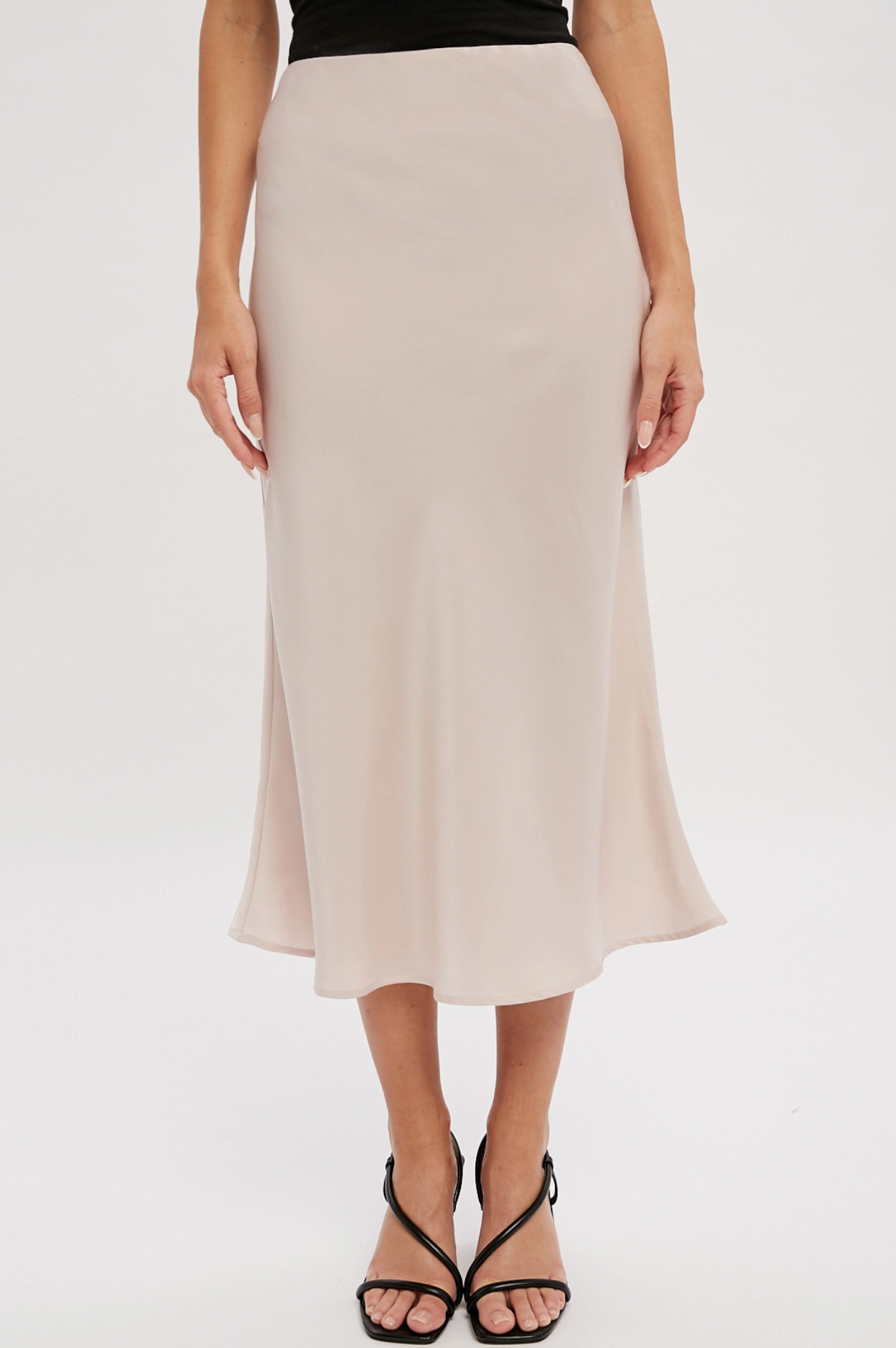 Satin Midi Skirt