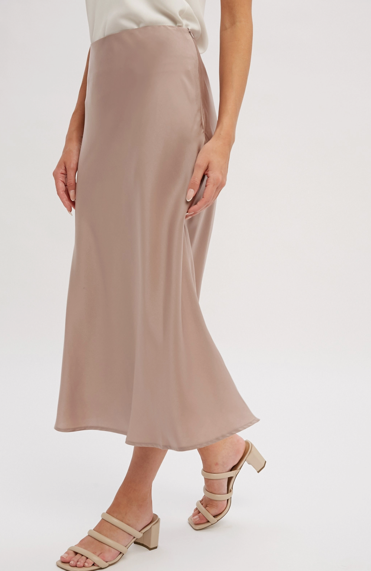 Satin Midi Skirt