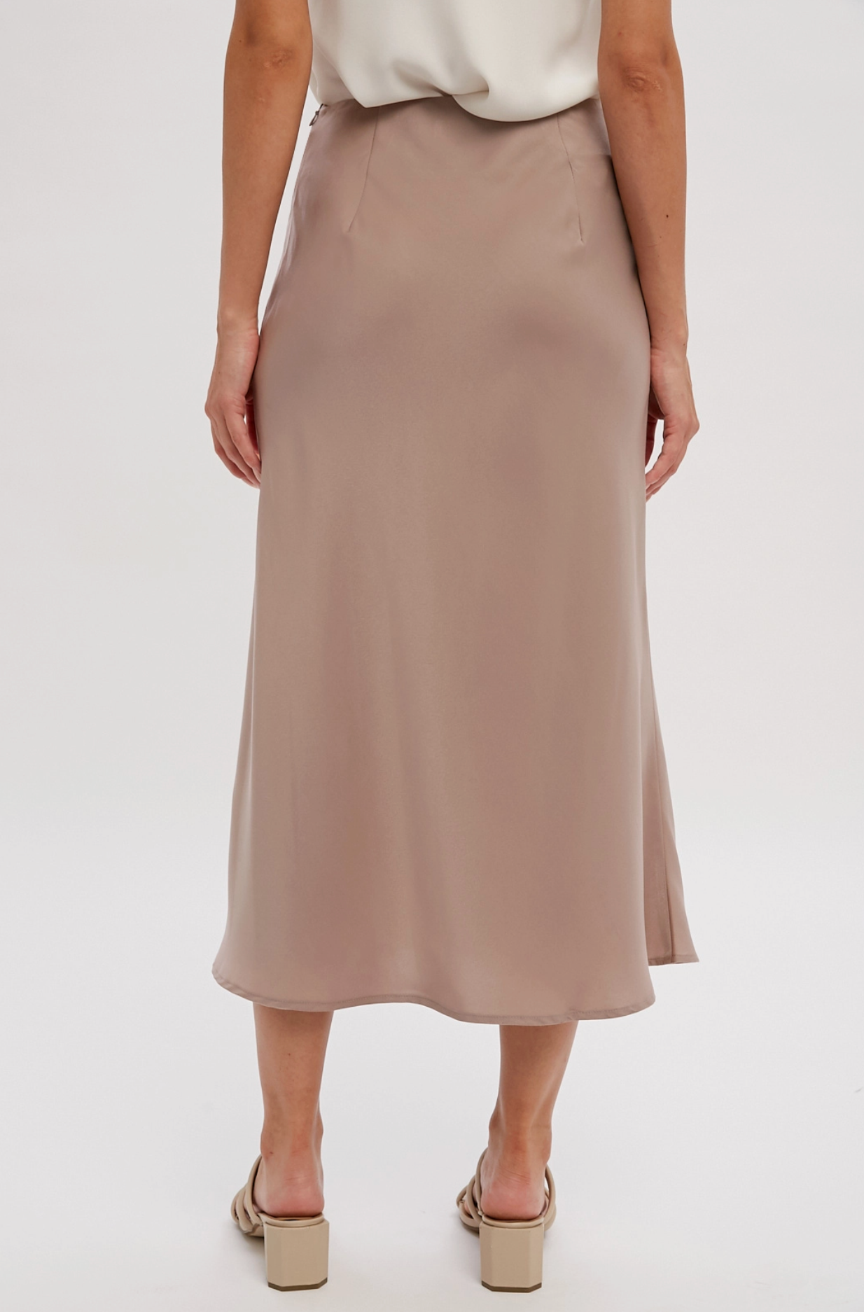 Satin Midi Skirt