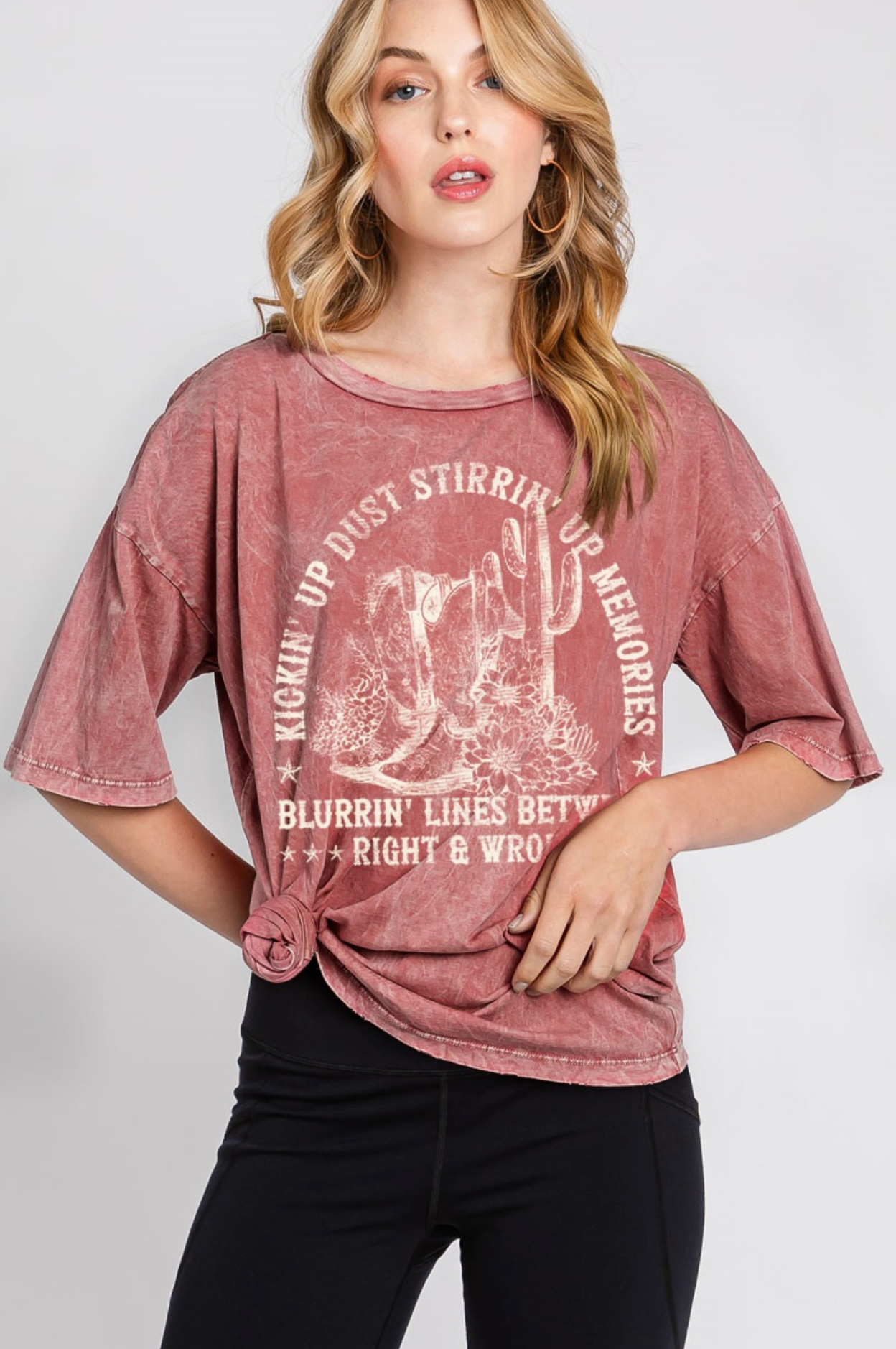 Kickin Up Dust Oversized Graphic Tee