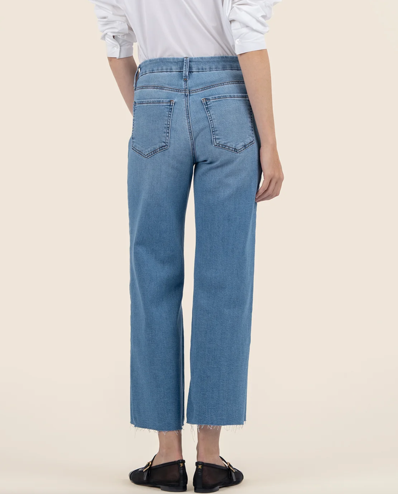 Meg High Rise Wide Leg Raw Hem (Deference)